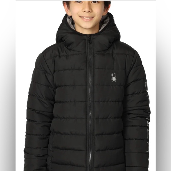 Spyder Other - Spyder Kids Boys Sherpa Lined Puffer Jacket Black 14-16